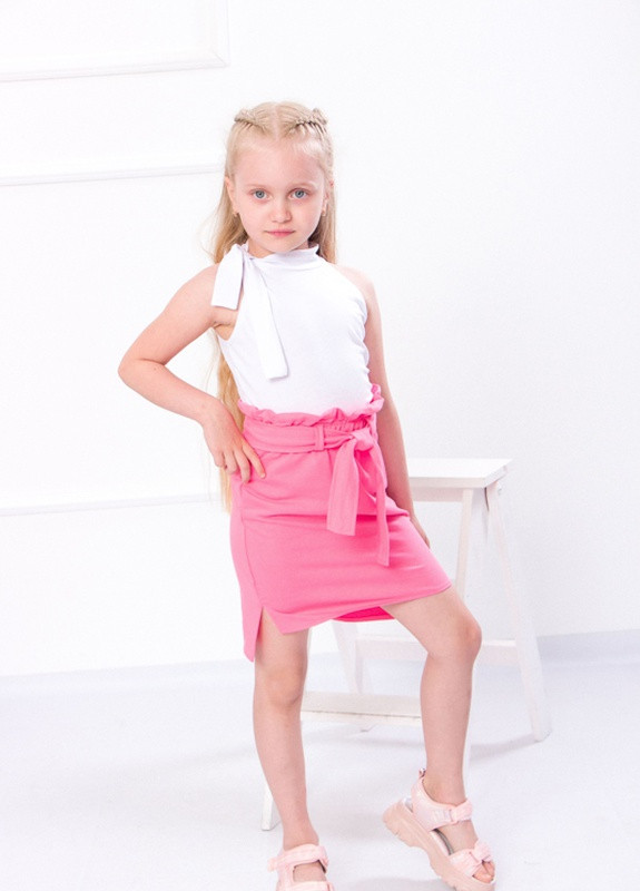 Розовый комплект для девочки (блуза+юбка) Носи своє 6195