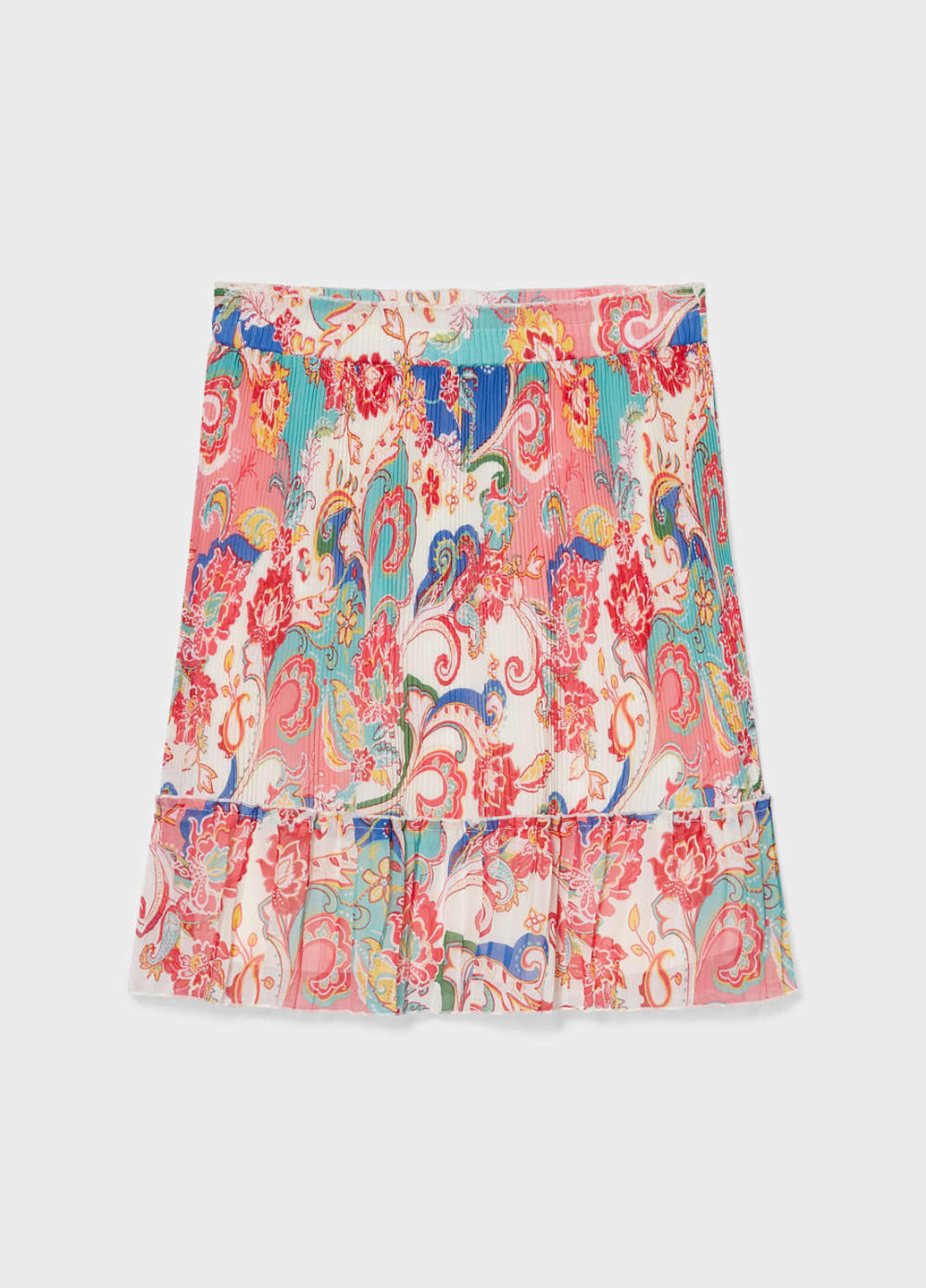Разноцветная кэжуал с рисунком юбка C&A плиссе