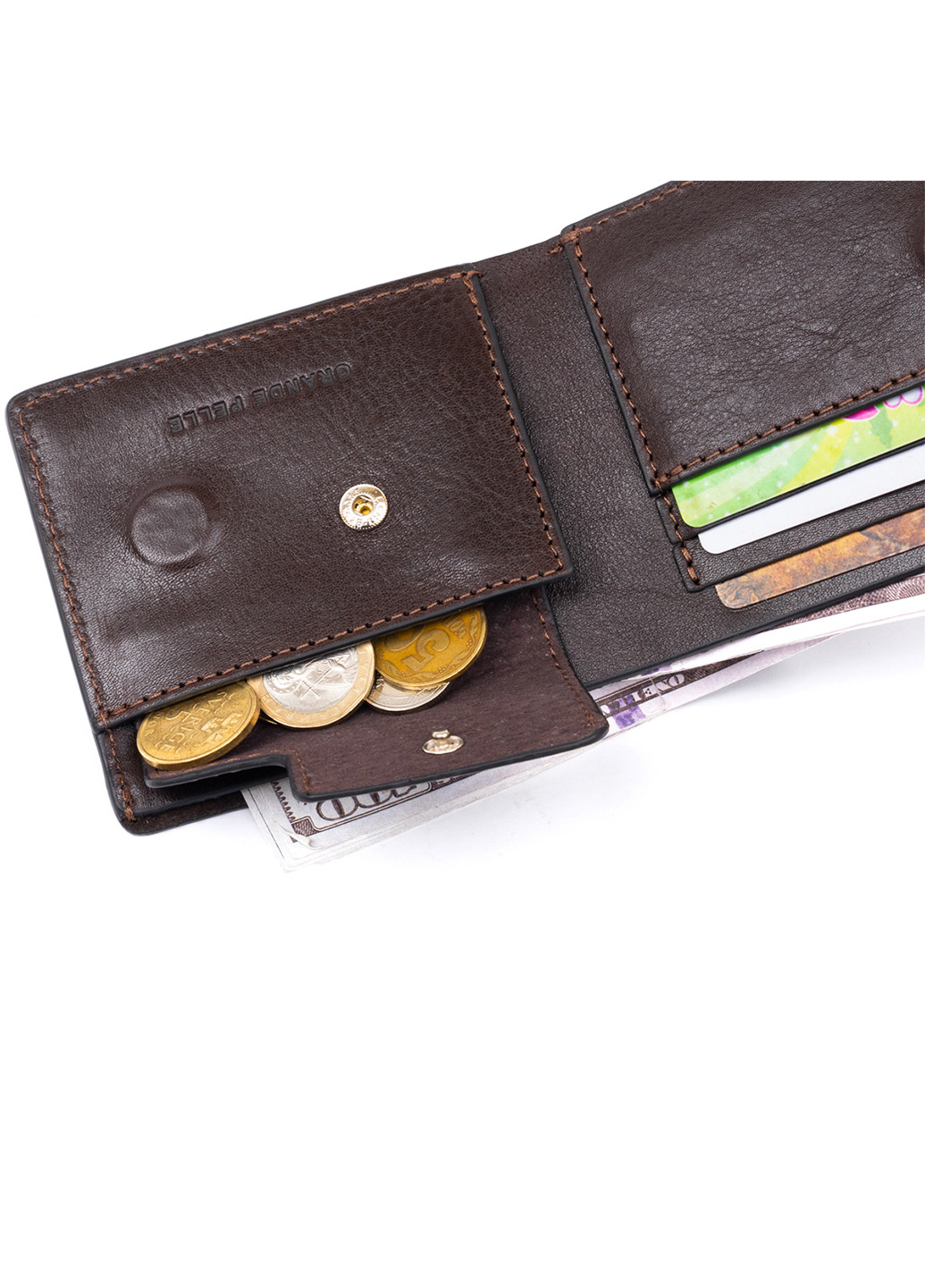 Шкіряний гаманець 11х8,9х1 см Grande Pelle (253491262)