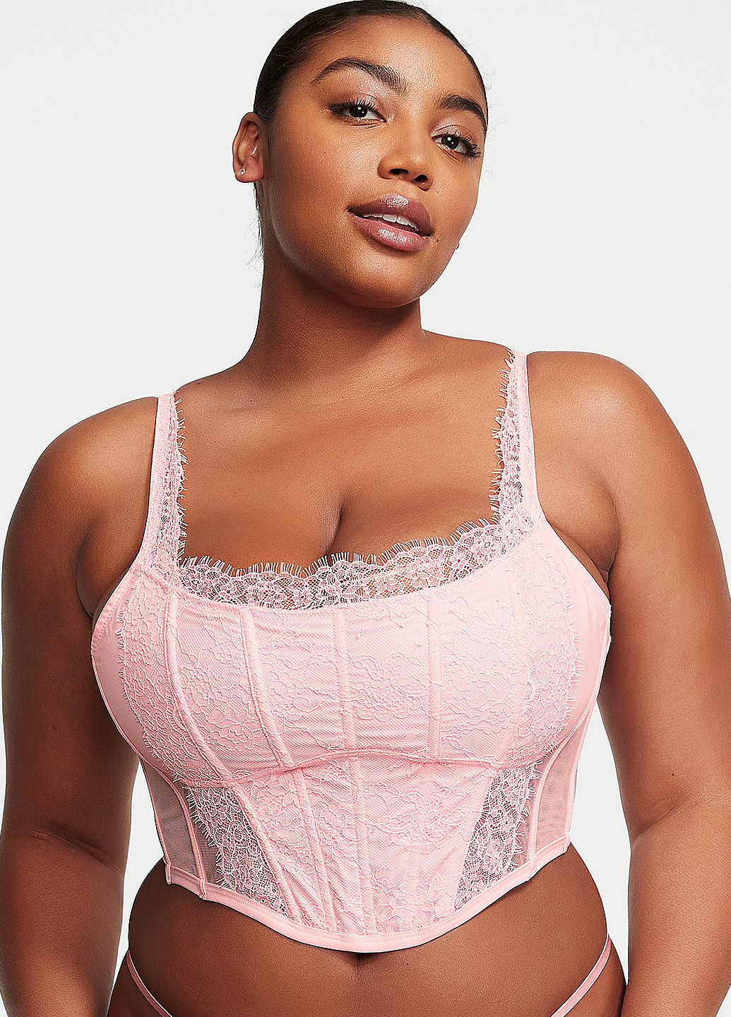 Светло-розовый демисезонный комплект (бюстгальтер, трусики) Victoria's Secret