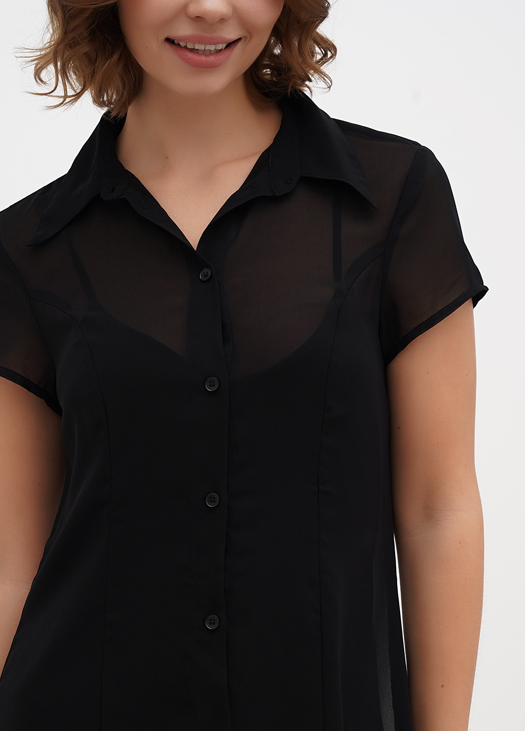 Черное кэжуал платье рубашка H&M однотонное