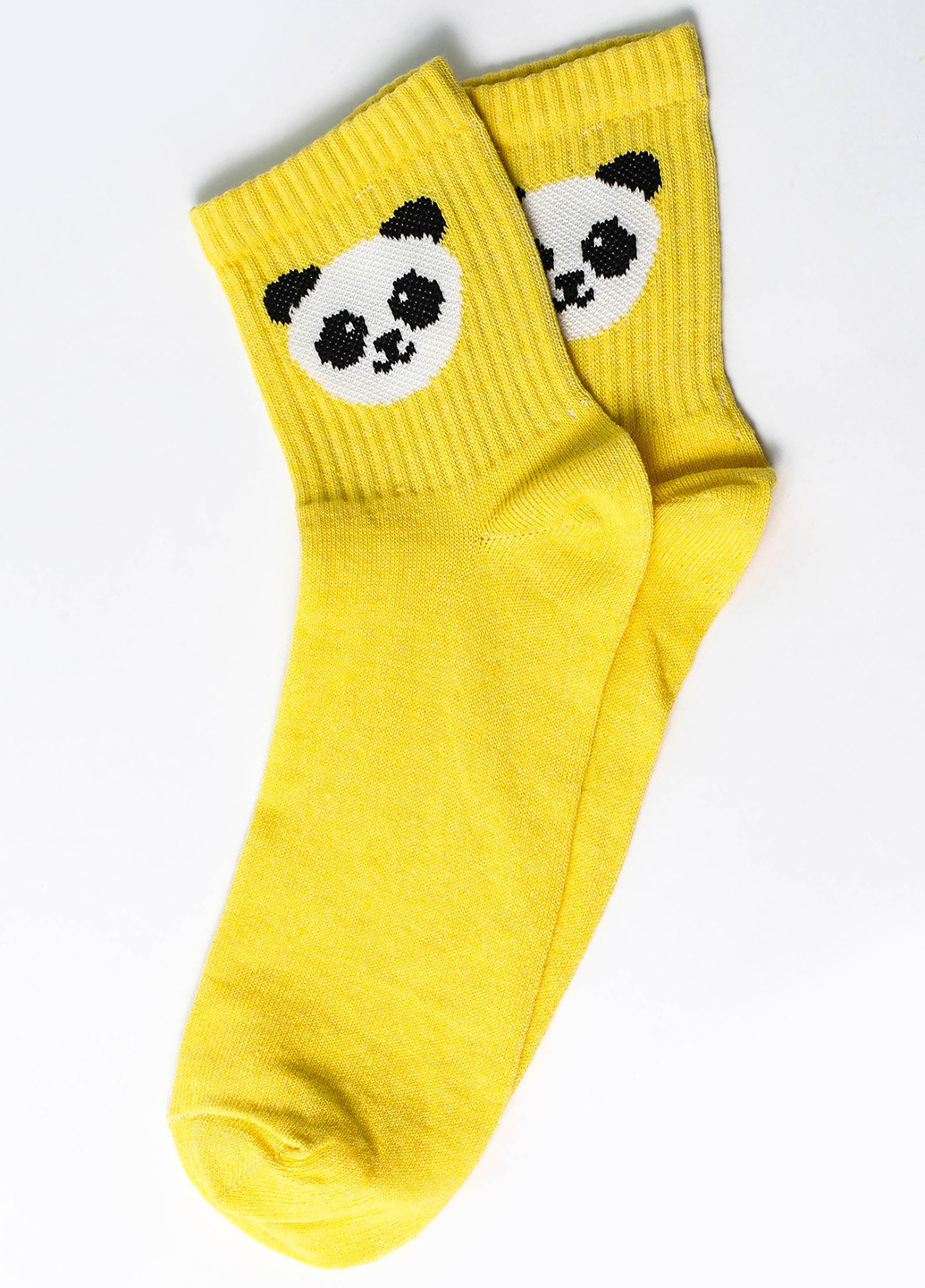 Шкарпетки Панда жовтий Rock'n'socks жовті повсякденні