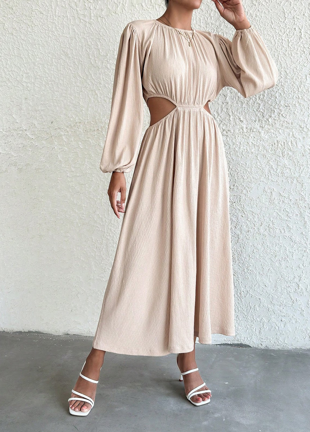 Світло-рожева вечірня, кежуал сукня а-силует SHEIN однотонна