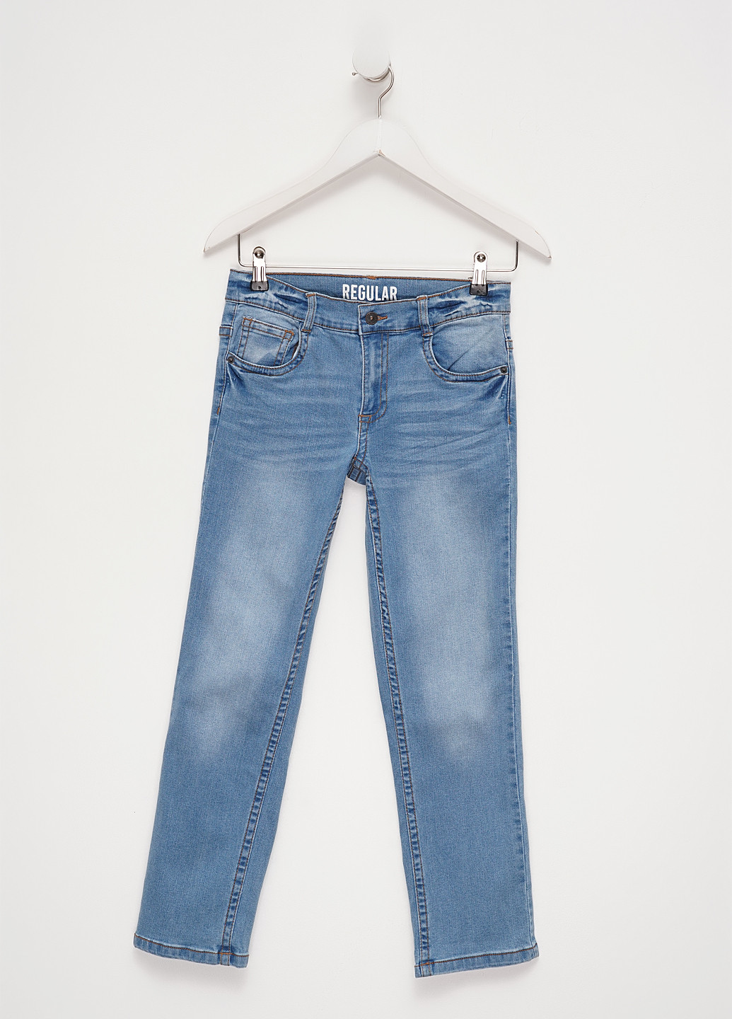 Голубые демисезонные прямые джинсы Cool Club