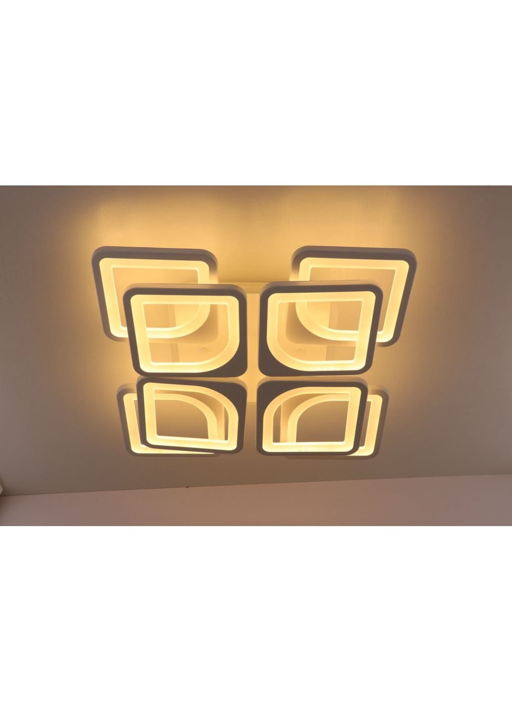 Люстра потолочная LED с пультом A2281/4+4S-RGB-wh Белый 11х43х43 см. Sunnysky (253528090)