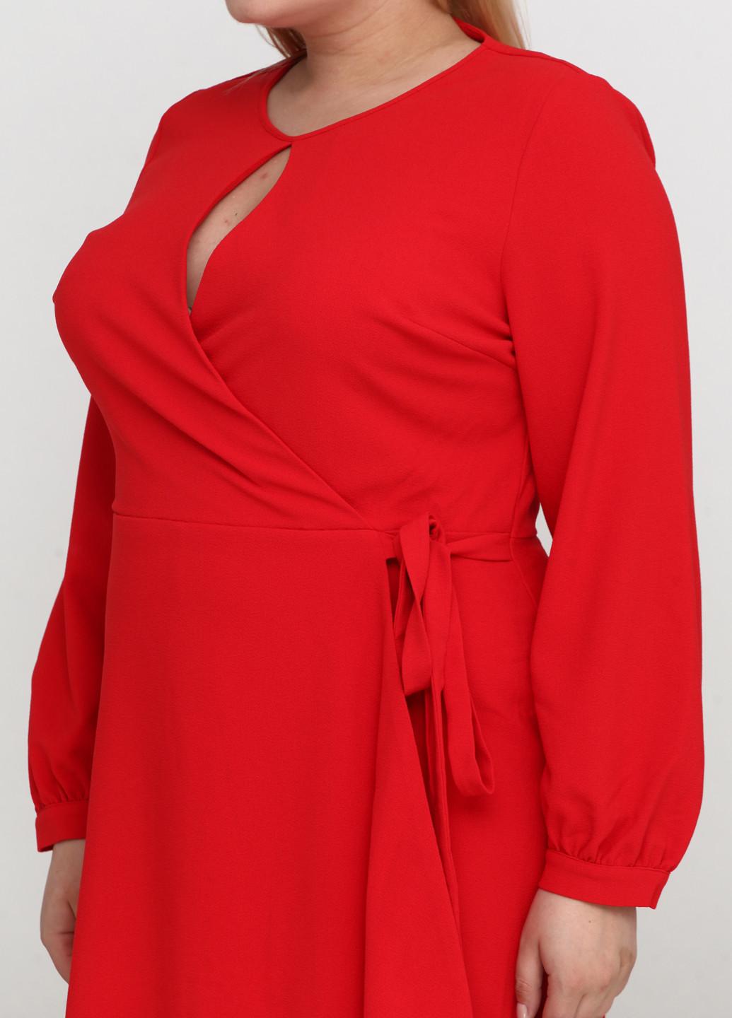 Красное кэжуал платье на запах By Very однотонное