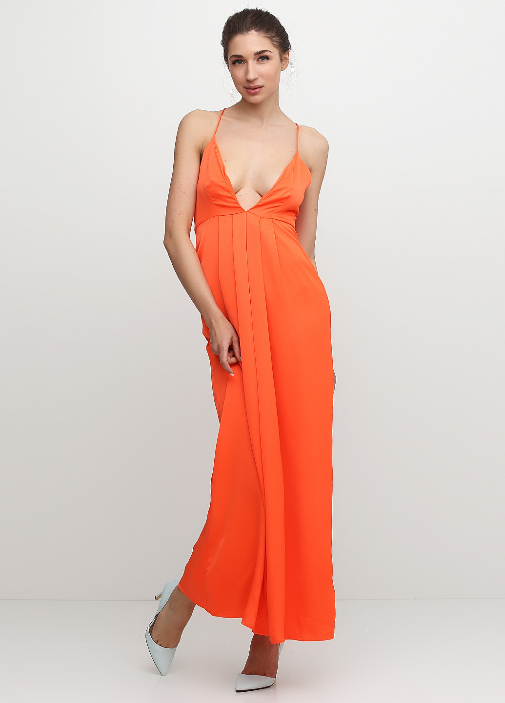 Оранжевое кэжуал платье Asos однотонное