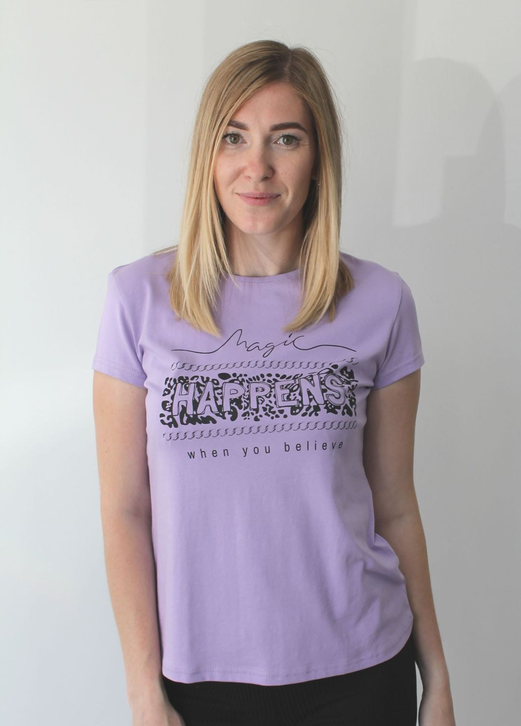 Лавандова футболка жіноча N.EL.