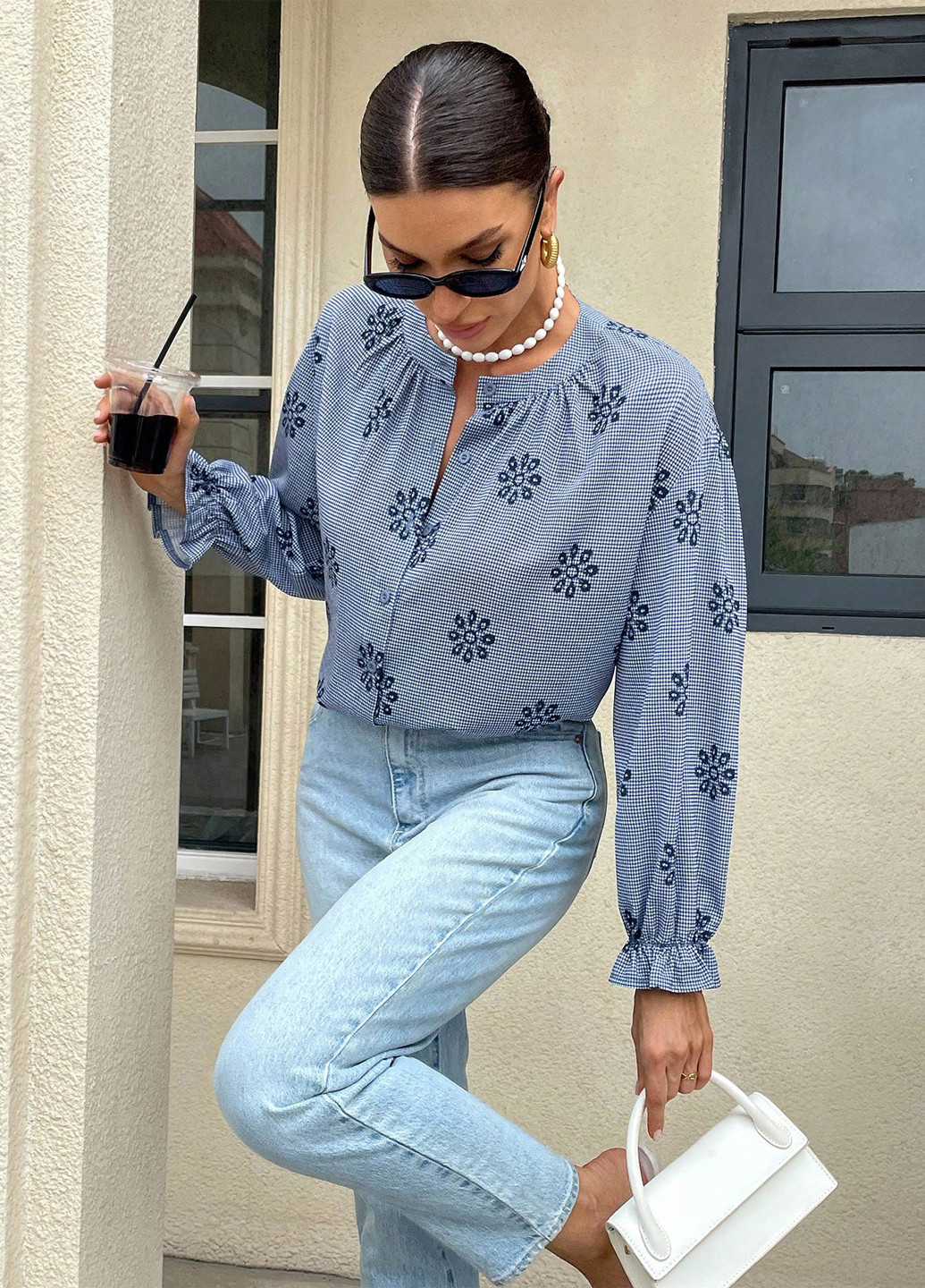 Синіти блуза SHEIN