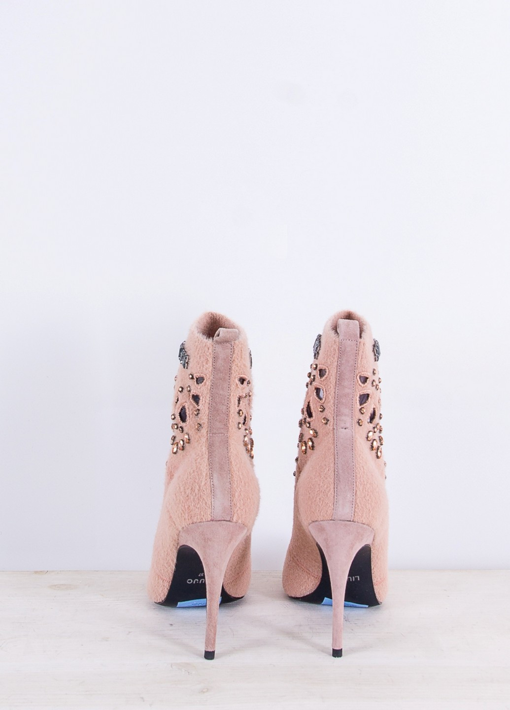 Осенние ботинки Liu Jo с вышивкой, с бусинами, с камнями тканевые