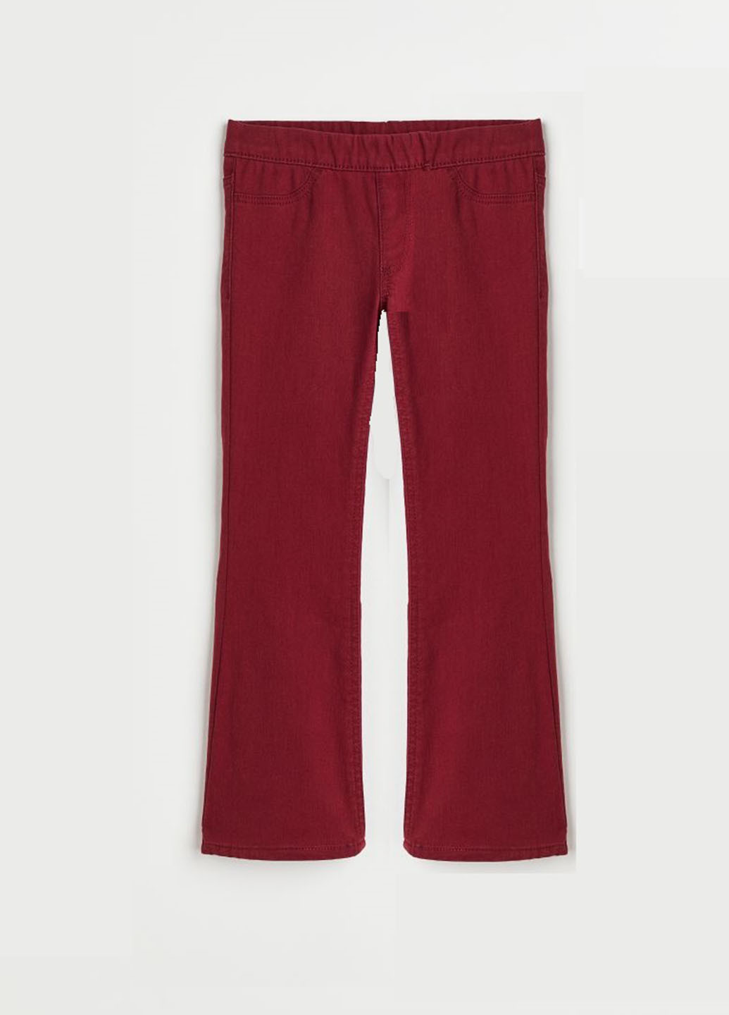 Бордовые демисезонные клеш джинсы H&M