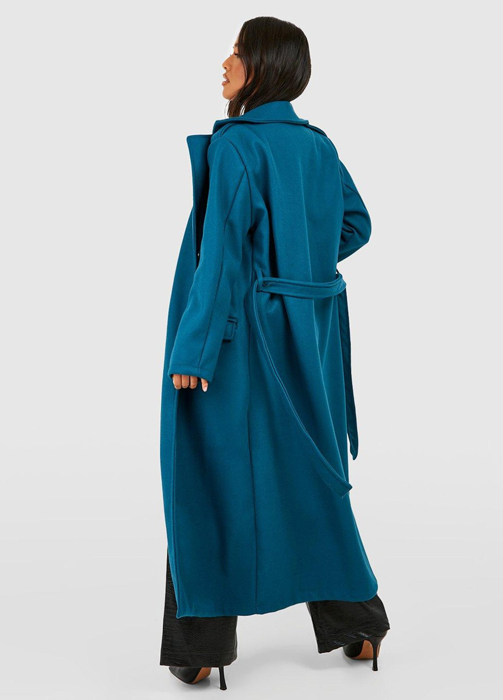 Морської хвилі демісезонне Пальто однобортне Boohoo