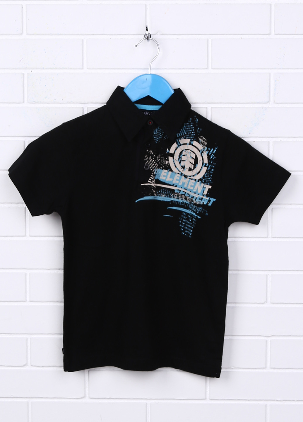 Черная детская футболка-поло для мальчика Element