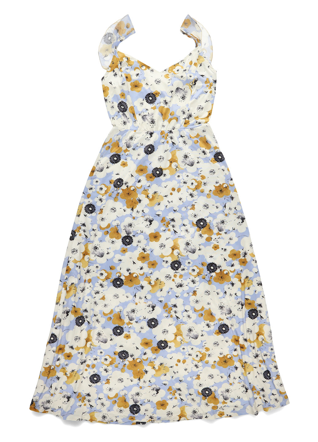 Блакитна кежуал сукня MINT&BERRY з квітковим принтом