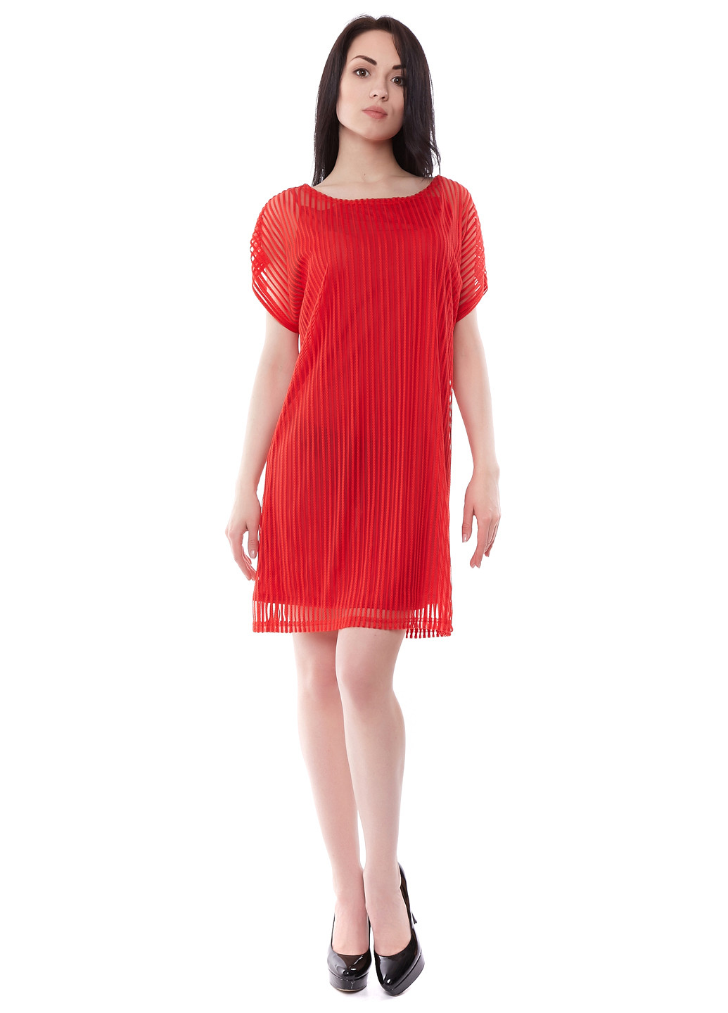 Красное кэжуал платье Vergans