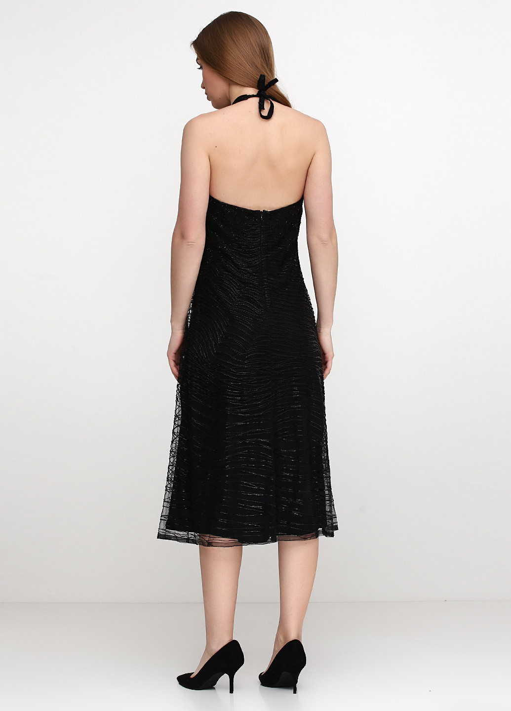 Чорна святковий сукня кльош Ralph Lauren однотонна