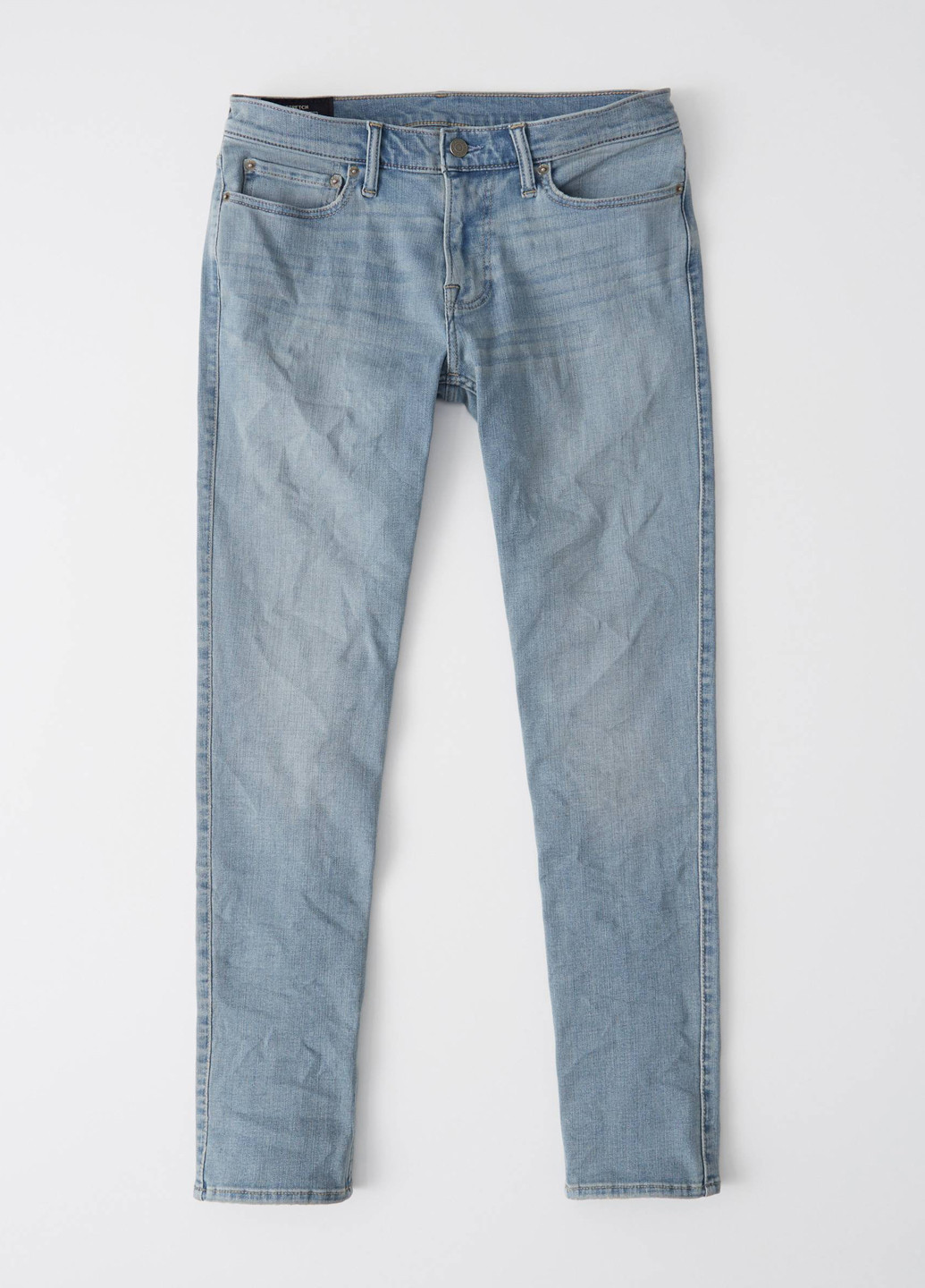 Голубые демисезонные скинни джинсы Abercrombie & Fitch