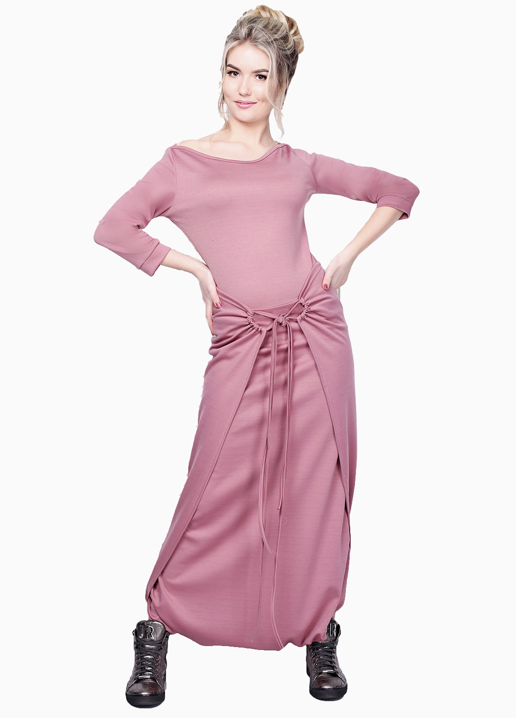 Комбінезон-плаття Alpama однотонний рожевий кежуал