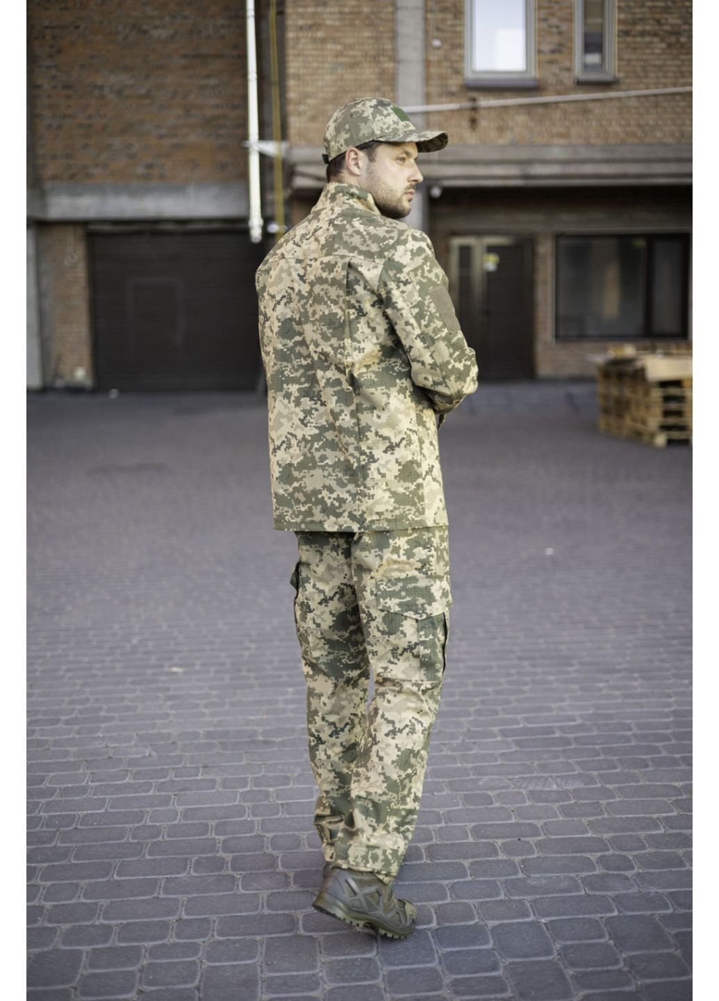 Оливковий (хакі) літній чоловічий літній армійський костюм для зсу (зсу) тактична форма ріп-стоп україна піксель 52 розмір 7113 No Brand