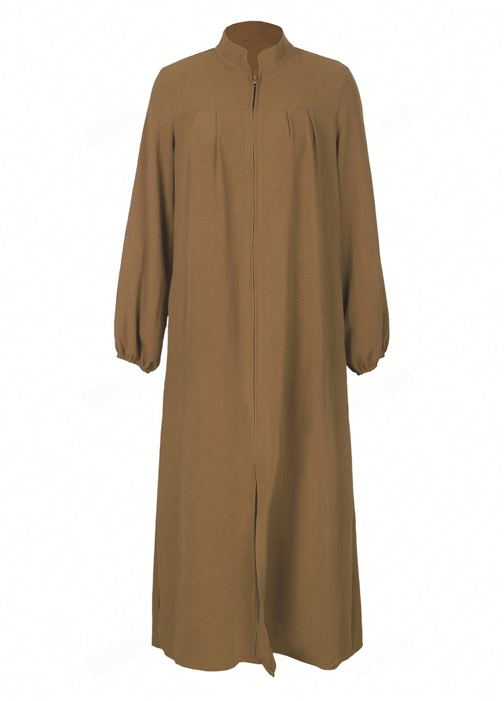 Бежевое кэжуал платье а-силуэт SHEIN однотонное