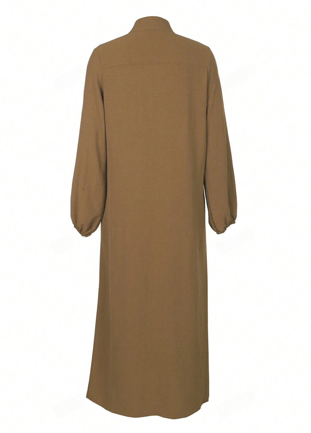 Бежевое кэжуал платье а-силуэт SHEIN однотонное