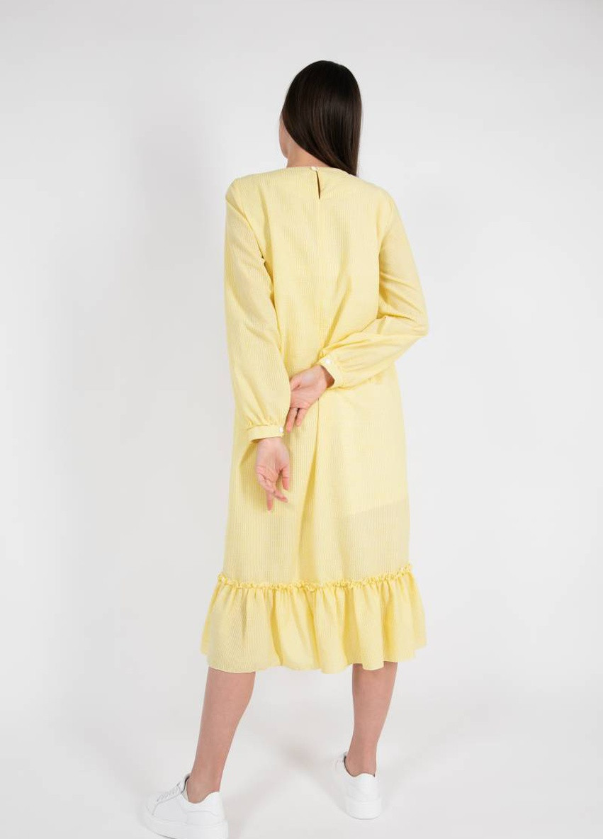 Желтое коктейльное платье "монако" с завышенной талией romashka, желтый, xs|s 9820 Ромашка однотонное