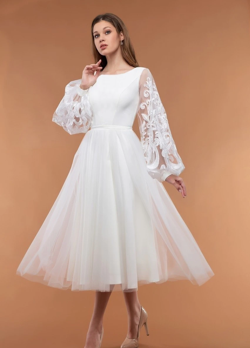 Білий кежуал сукня Lolita однотонна