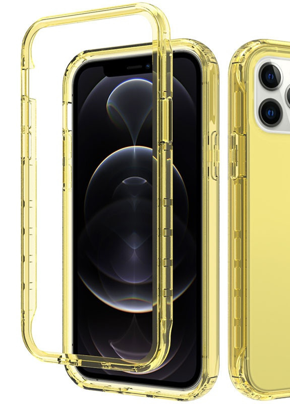Чехол TPU+PC Full Body с защитой 360 для Apple iPhone 12 Pro / 12 (6.1') Желтый (is_00000039079_5) Epik (229726773)