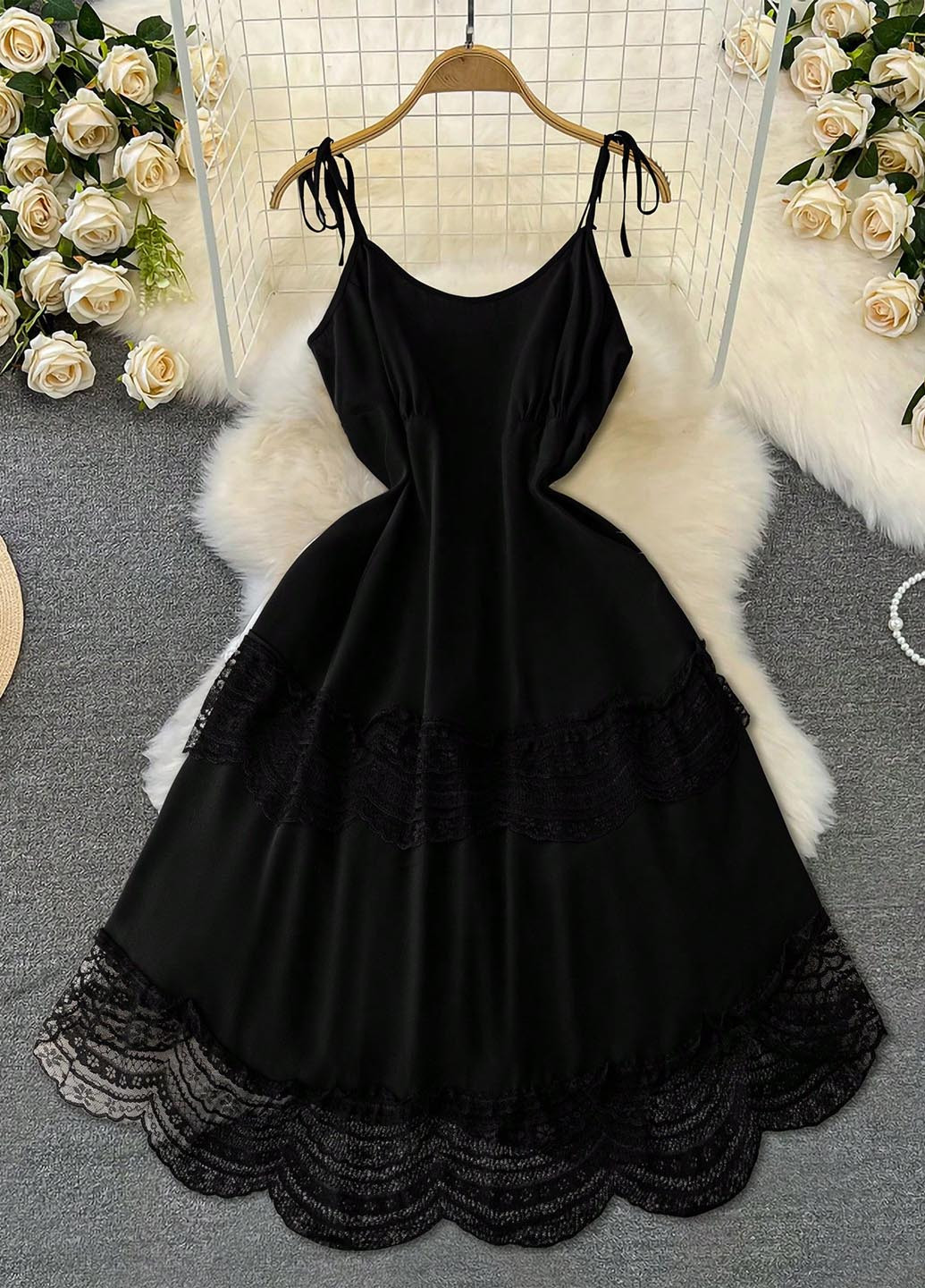 Чорна коктейльна, кежуал сукня а-силует SHEIN однотонна