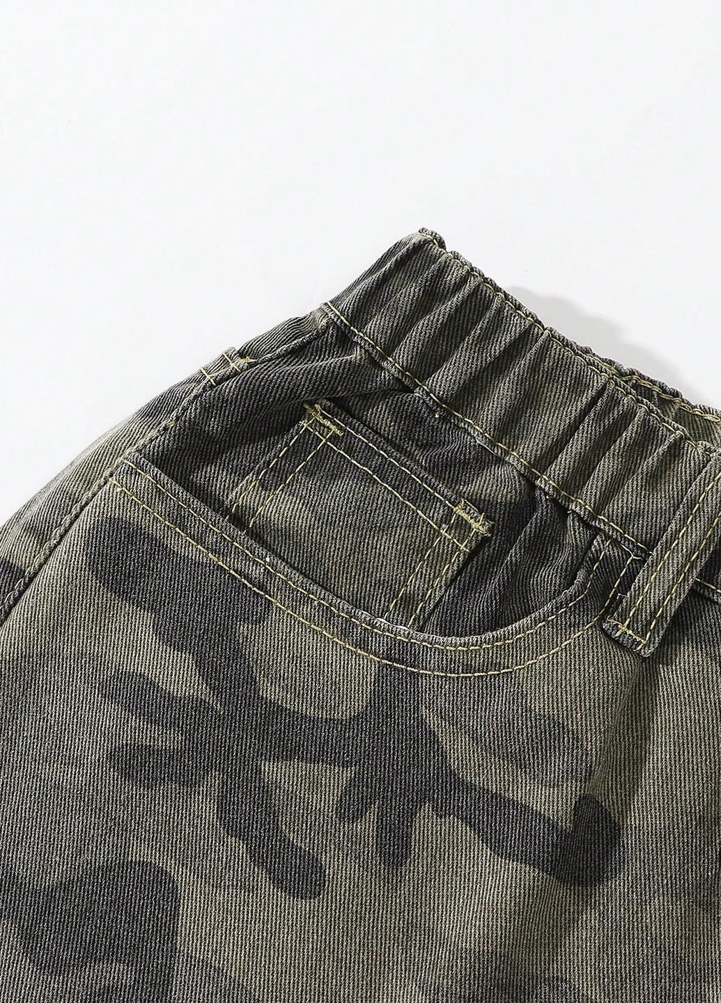 Комбинированные демисезонные карго джинсы SHEIN