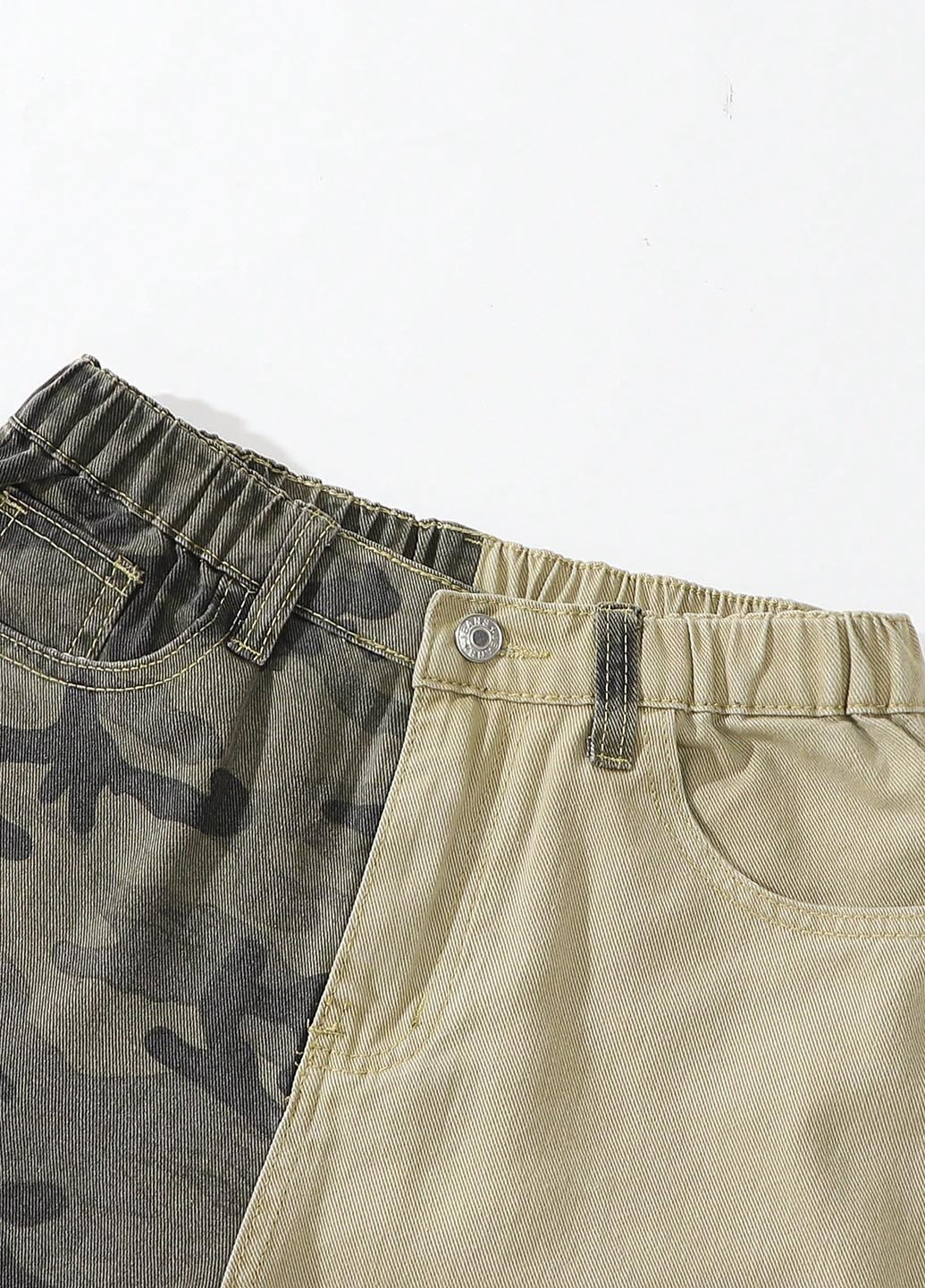 Комбинированные демисезонные карго джинсы SHEIN