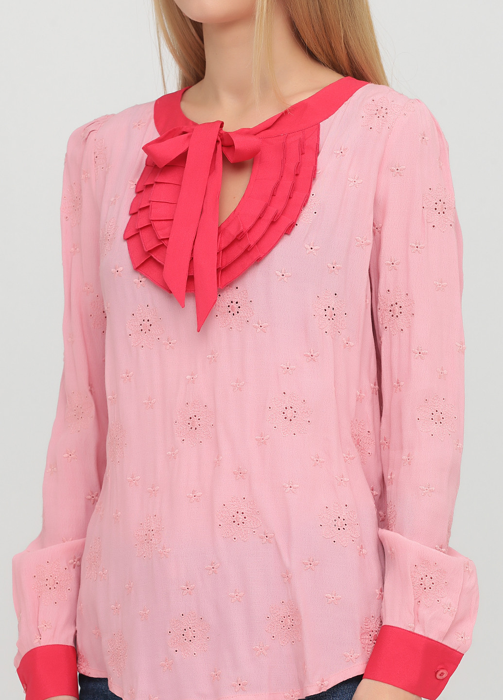 Розовая летняя блуза Love Moschino