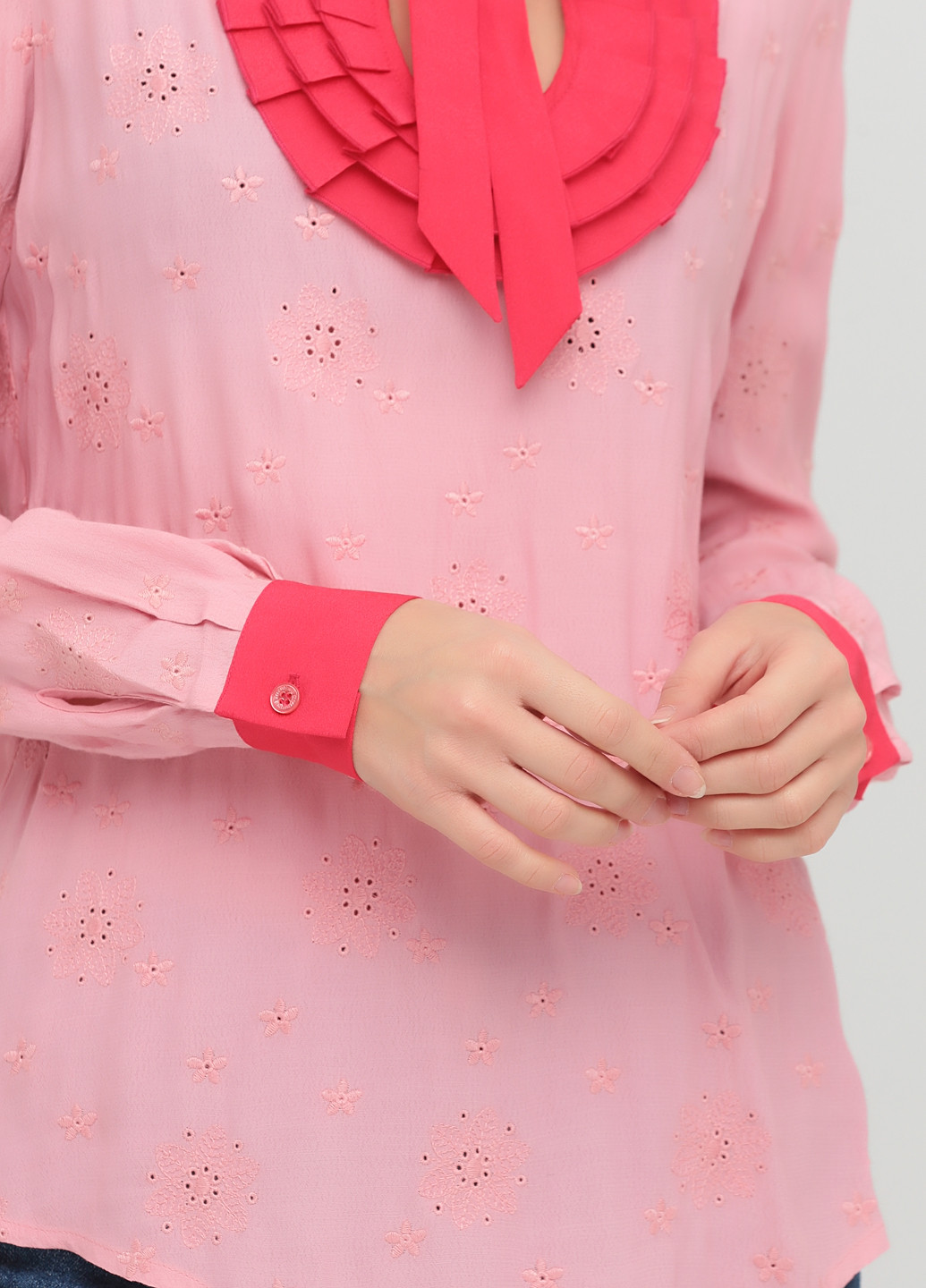 Розовая летняя блуза Love Moschino