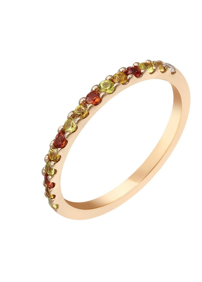 Кольцо из розового золота с бриллиантами и сапфирами Zarina (254254915)
