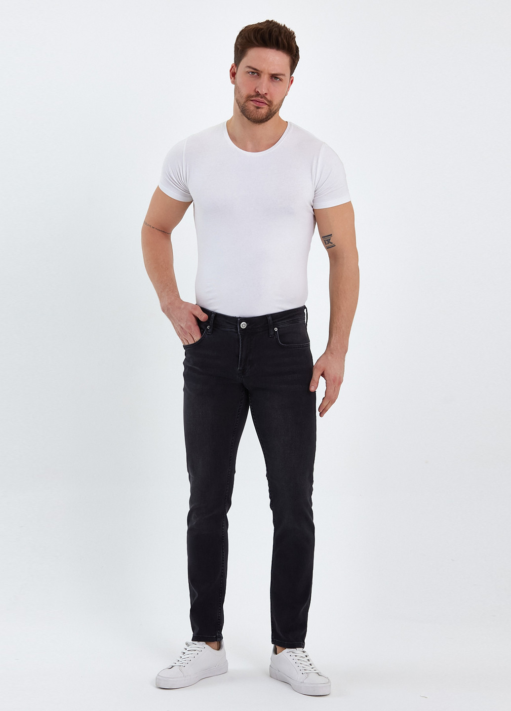 Черные демисезонные скинни джинсы Trend Collection