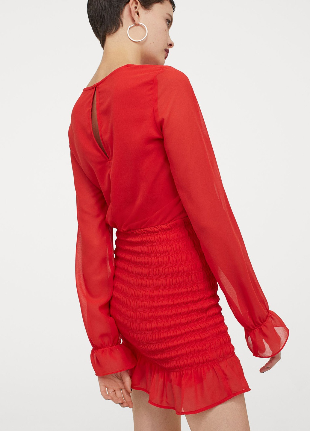 Червона сукня H&M однотонна