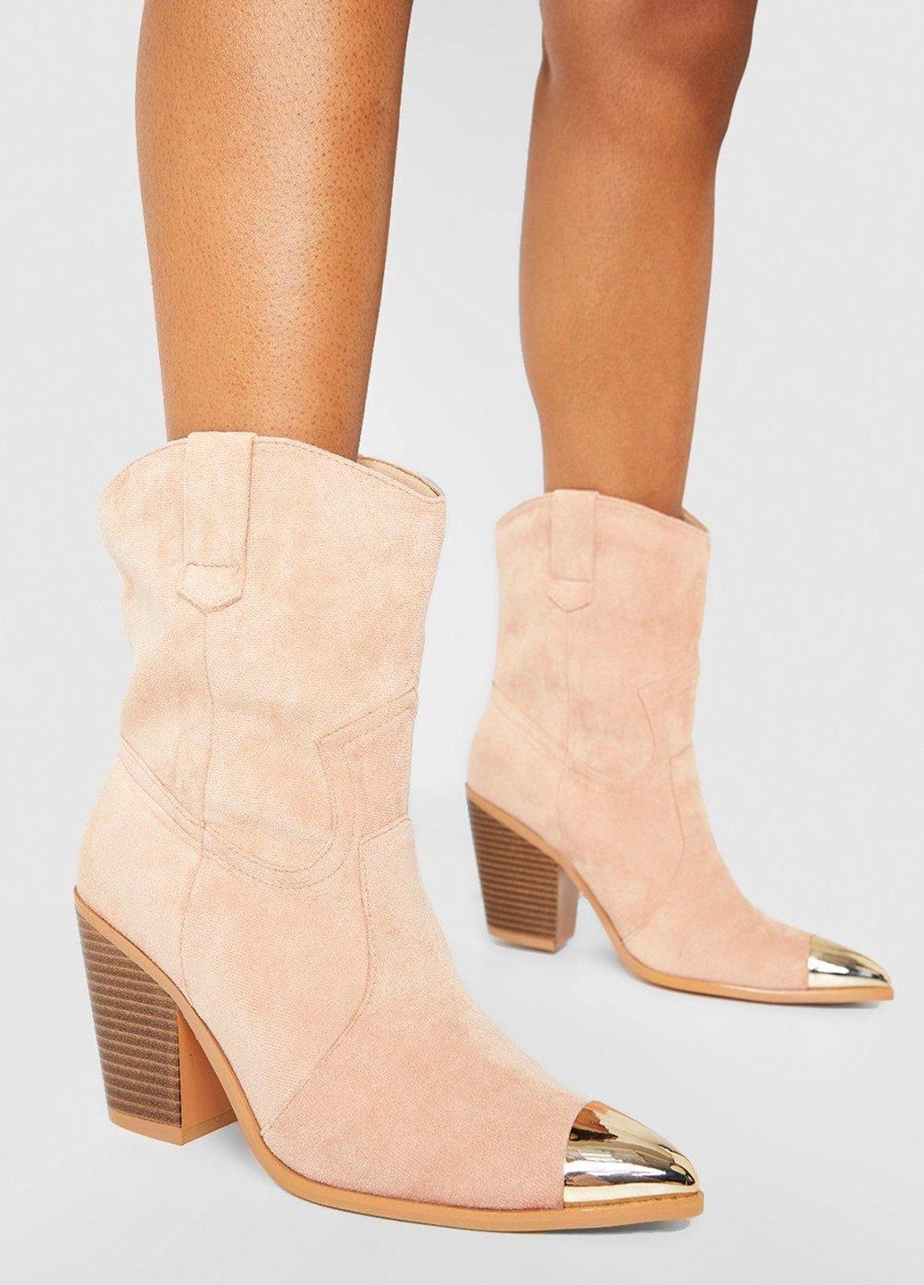 Бежевые осенние полусапоги Boohoo