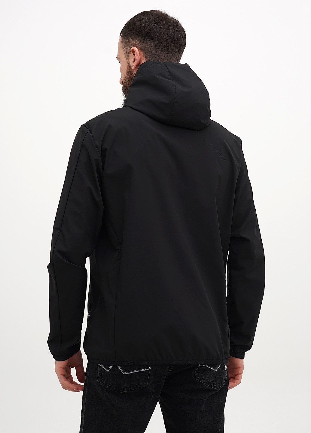 Черная демисезонная ветровка Emporio Armani EA7