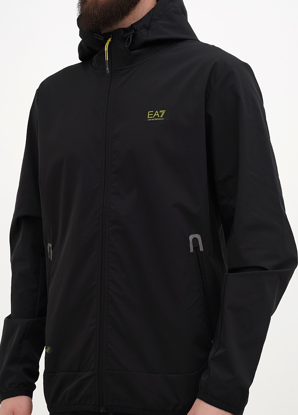 Черная демисезонная ветровка Emporio Armani EA7