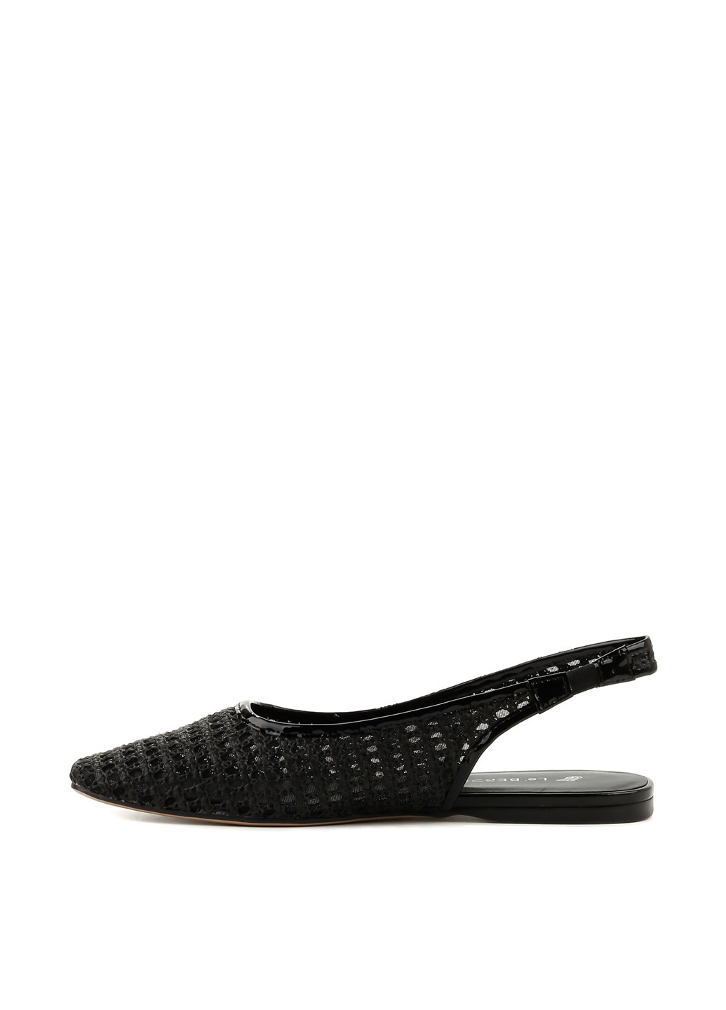 Le'BERDES Туфлі слінгбекі чорний з текстиль, натуральна шкіра, україна — літо (360795588)