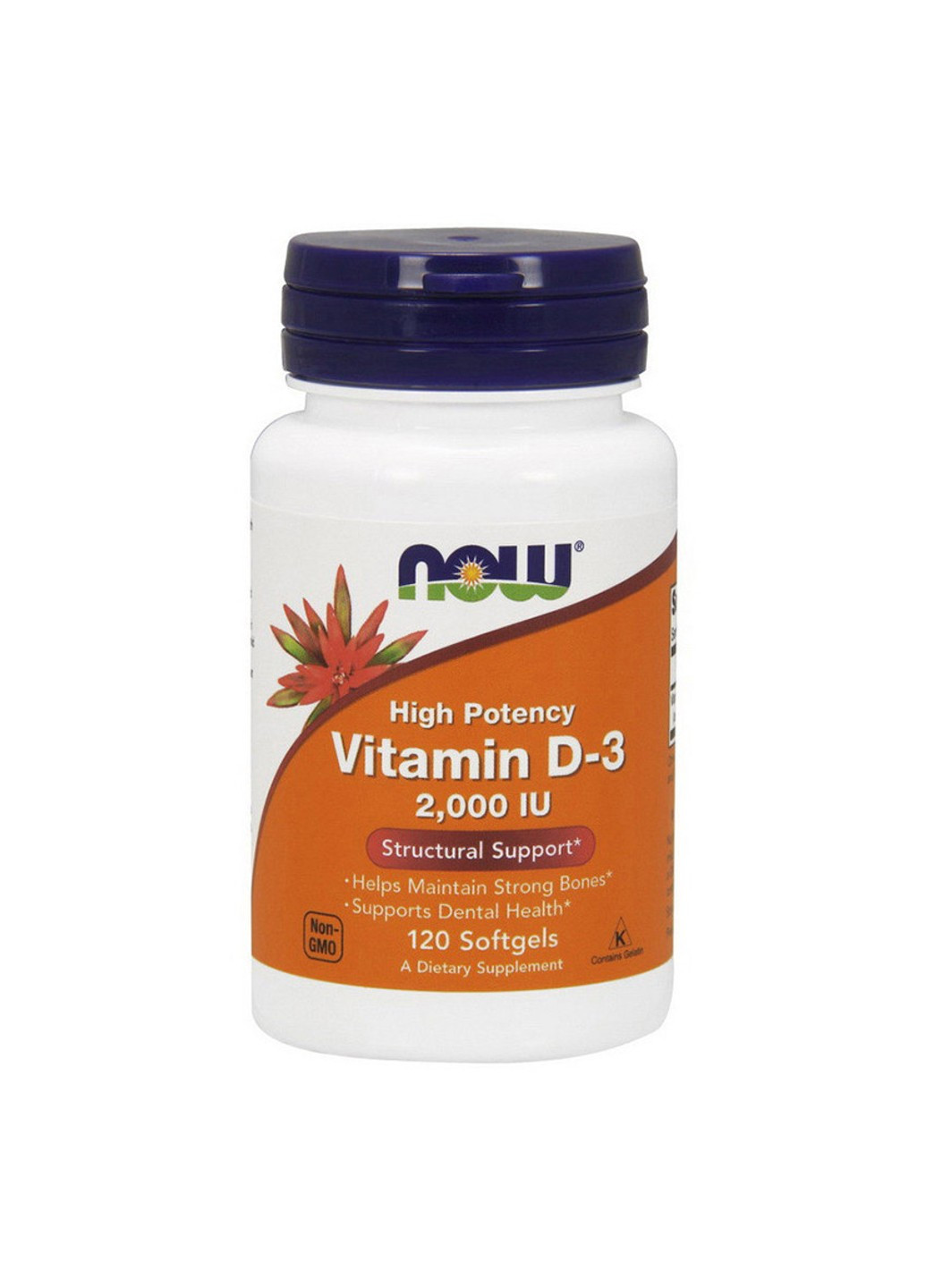 Вітамін Д Vitamin D-3 2000 IU 120 капсул Now Foods (255409278)