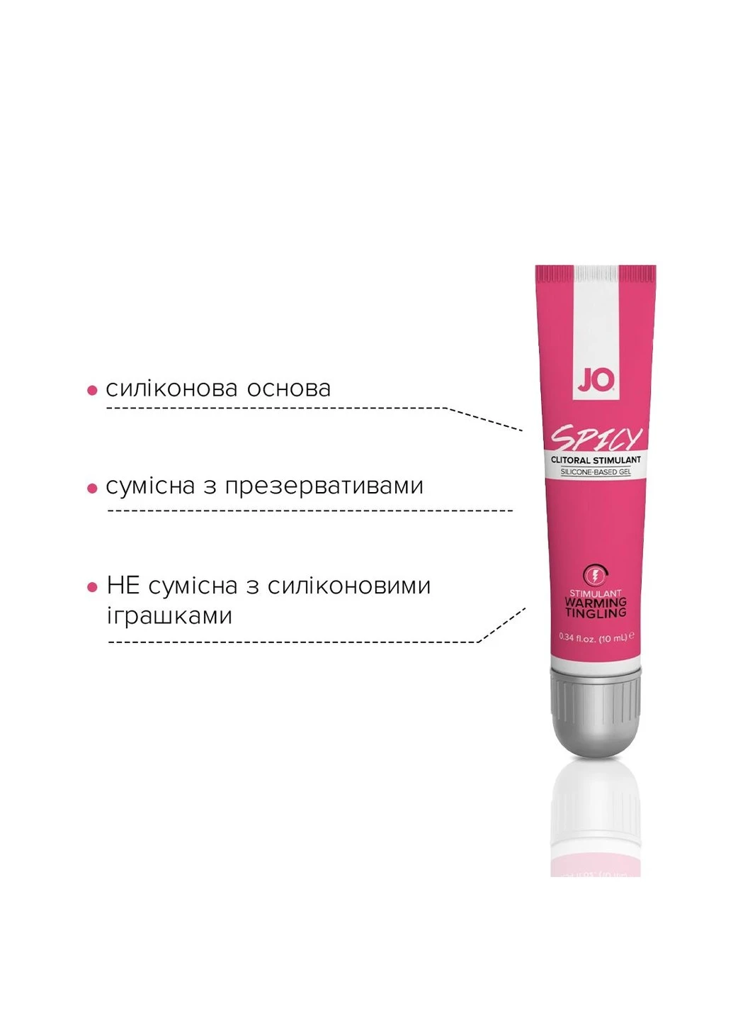 Возбуждающий гель для клитора SPICY WARMING (10 мл) разогревающий System JO (256537654)