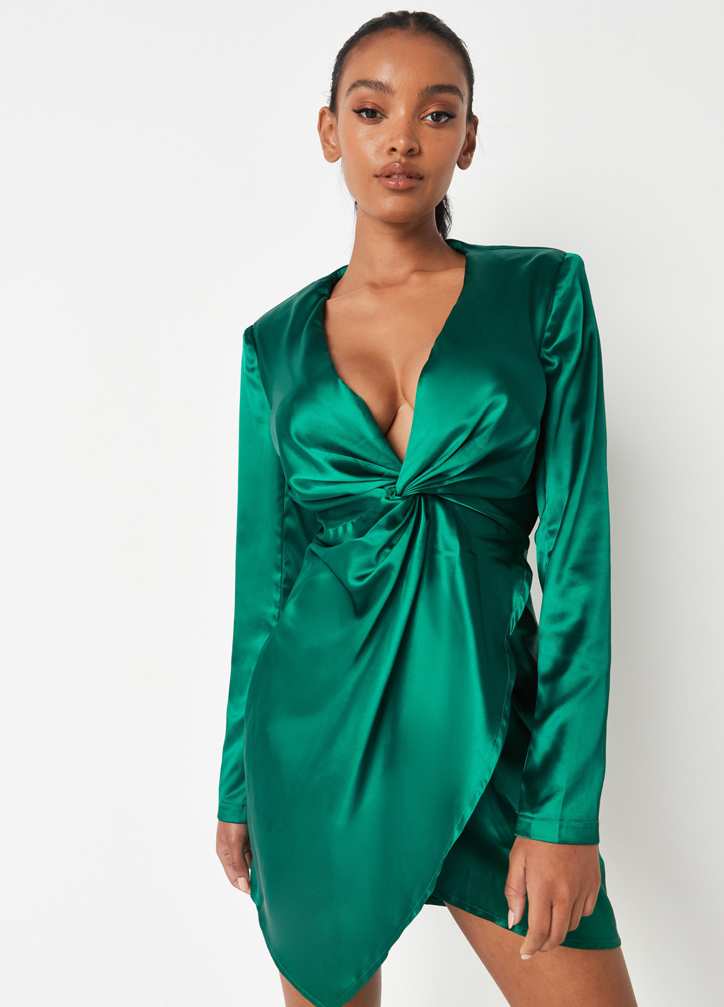 Зелена кежуал сукня Missguided однотонна