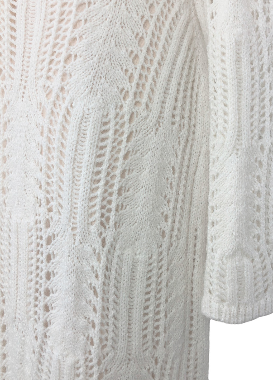 Белое повседневный кружевное шерстяное макси платье Stefanel однотонное