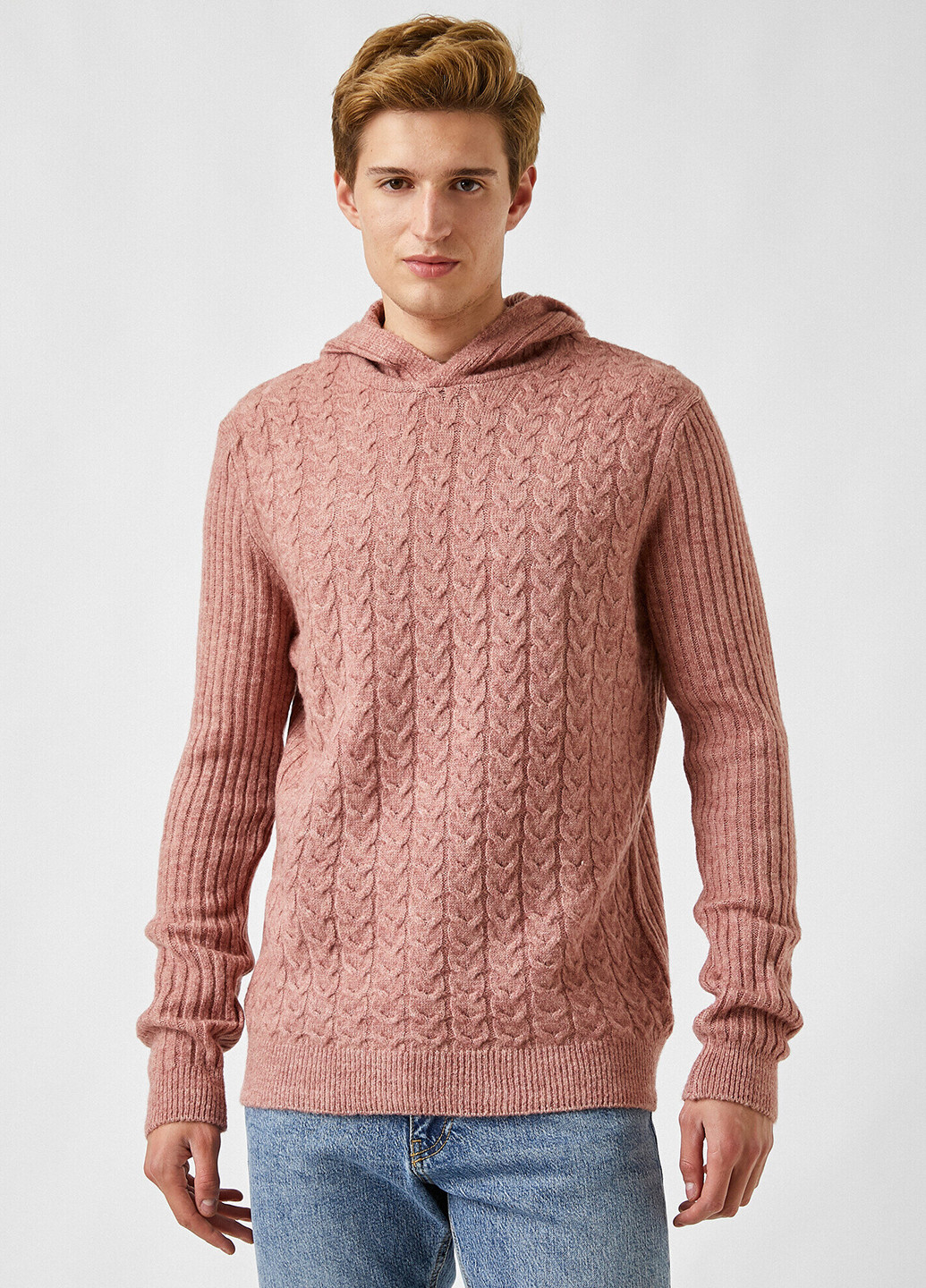 Светло-розовый демисезонный свитер KOTON