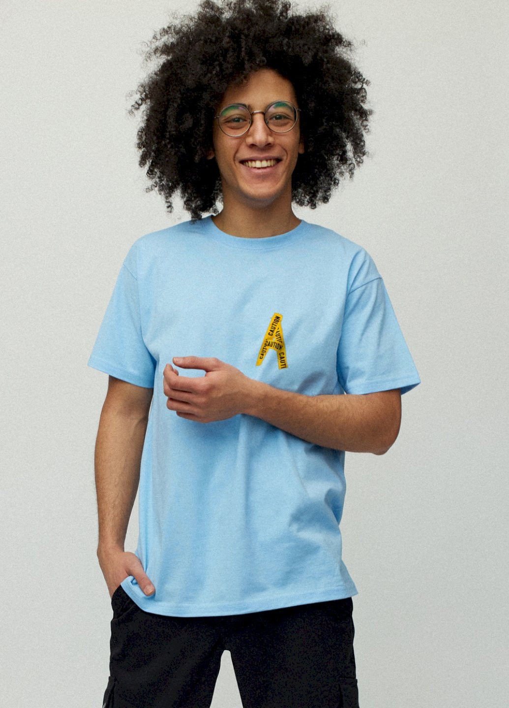 Голубая футболка мужская YAPPI