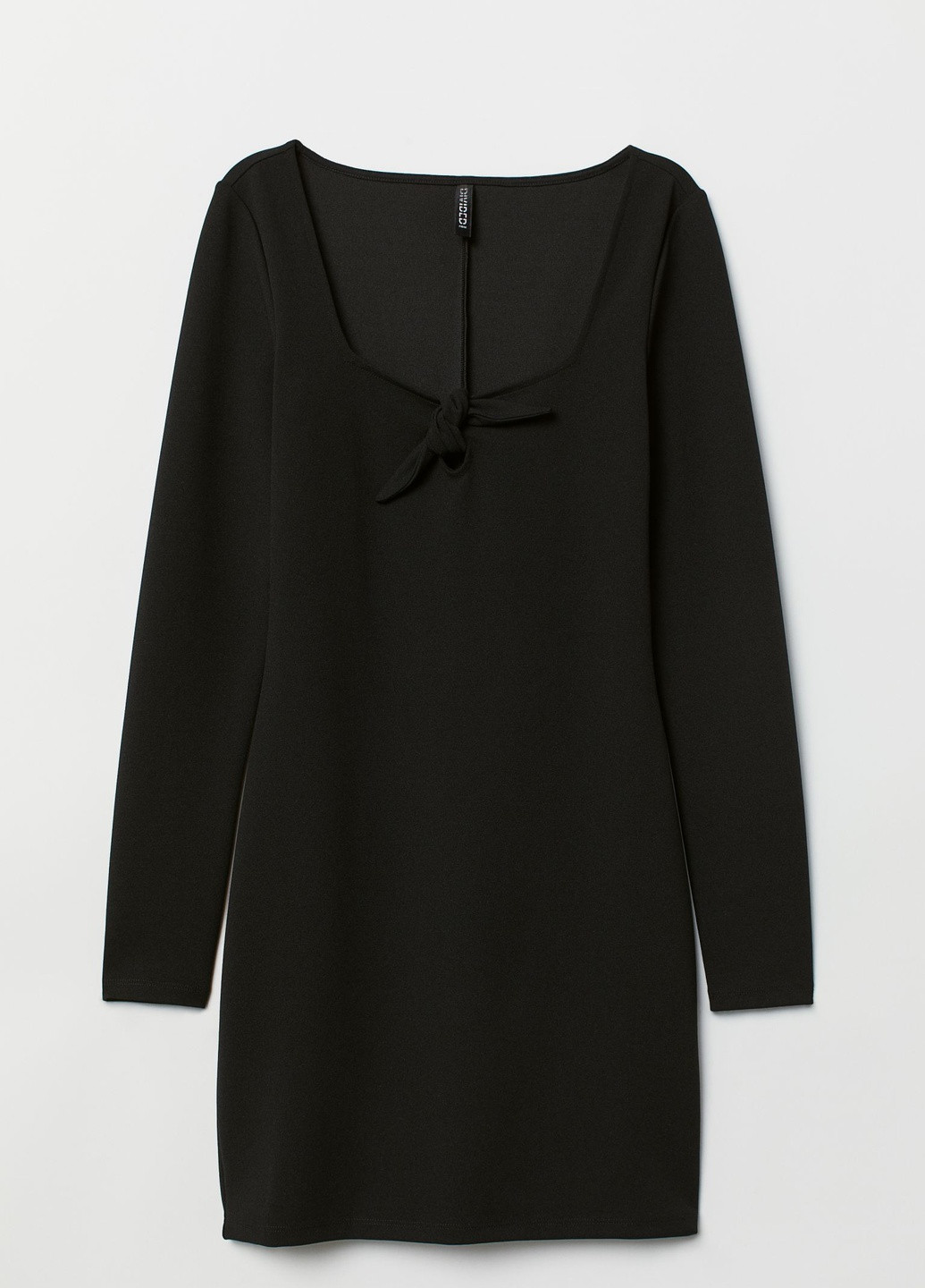 Черное кэжуал платье H&M однотонное