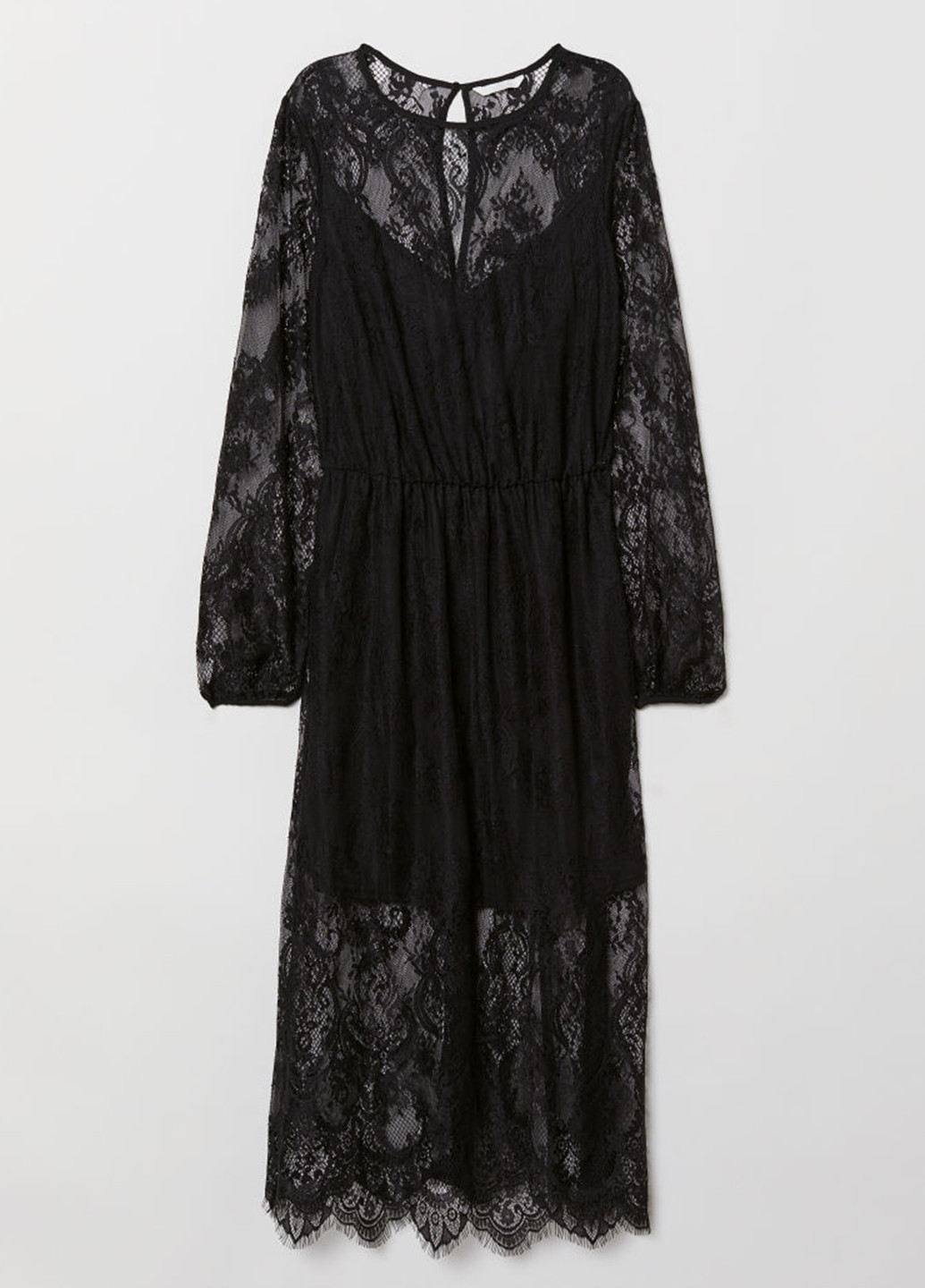 Черное вечернее платье миди H&M фактурное
