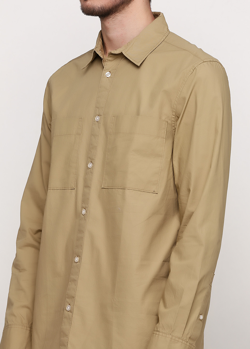 Темно-бежевая кэжуал рубашка однотонная Jack Wills