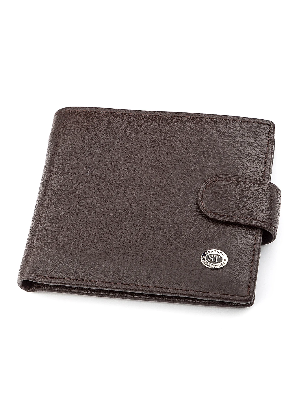 Чоловічий шкіряний гаманець 11х9,5х3 см st leather (252129882)